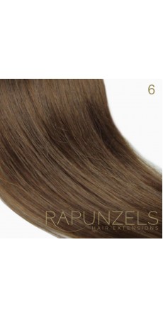 1 Gram 18" Micro Loop Colour #6 Light Chestnut Brown (25 Strands)